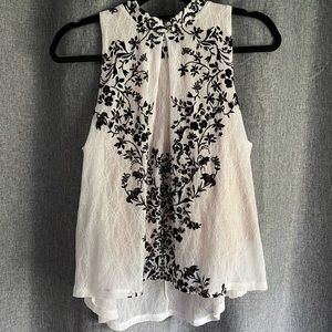 Love, Fire white and black lace halter top